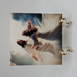 4x4 Jesus in Heaven‎ Wall Art Watercolor Oil Painting Print